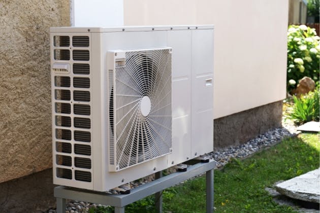 Air source heat pump installation